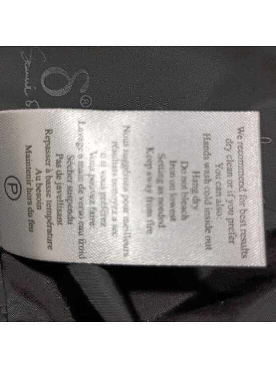 Samuel Dong Black Ruffle Front Long Coat Dress S  Pleated Skirt By Samuel Dong - Picture 11 of 16